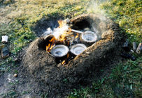 Expérimentation avec le briquetage de La Tène moyenne / finale en 2000, Städtische Museen Heilbronn.